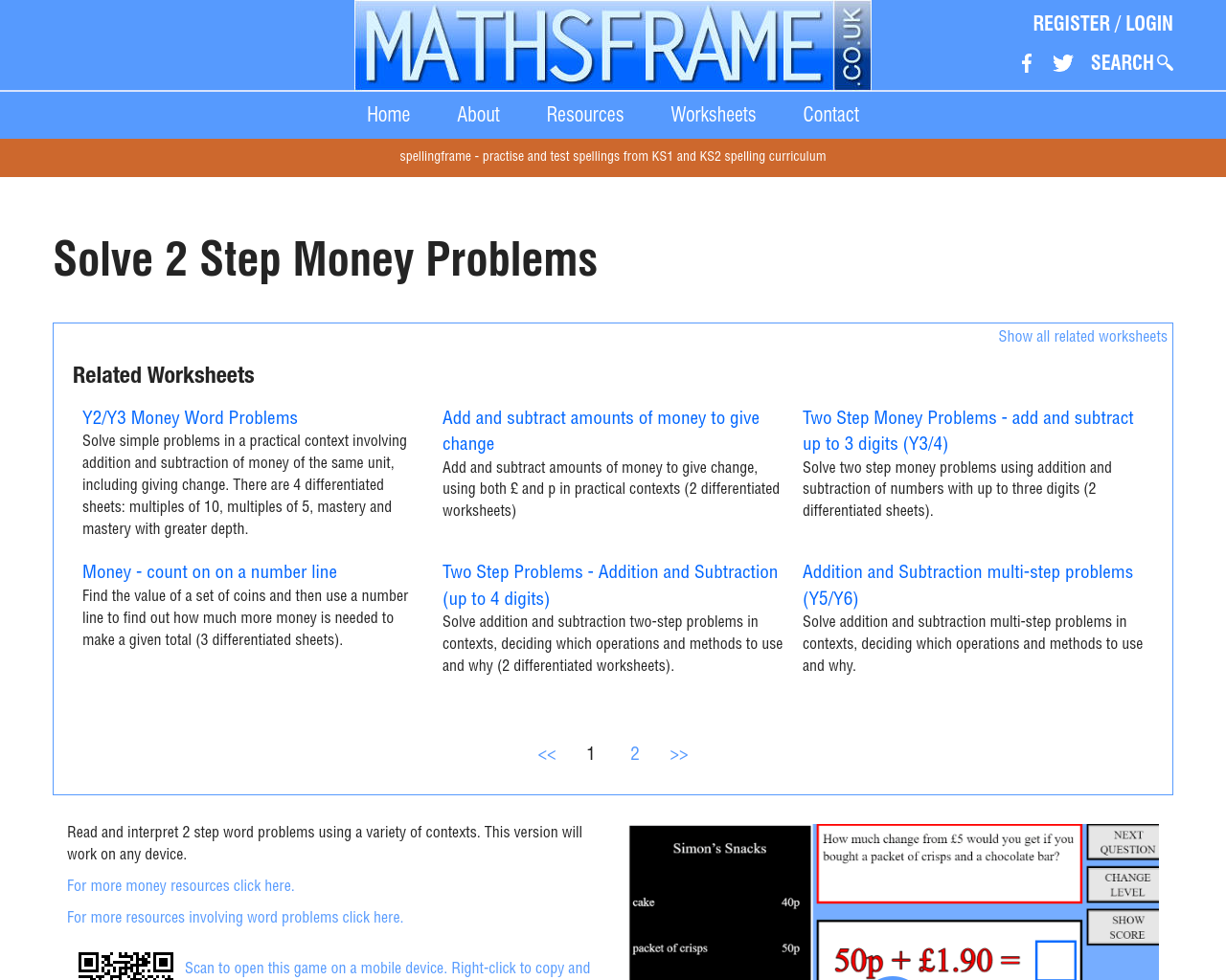 Money Two-Step Problems