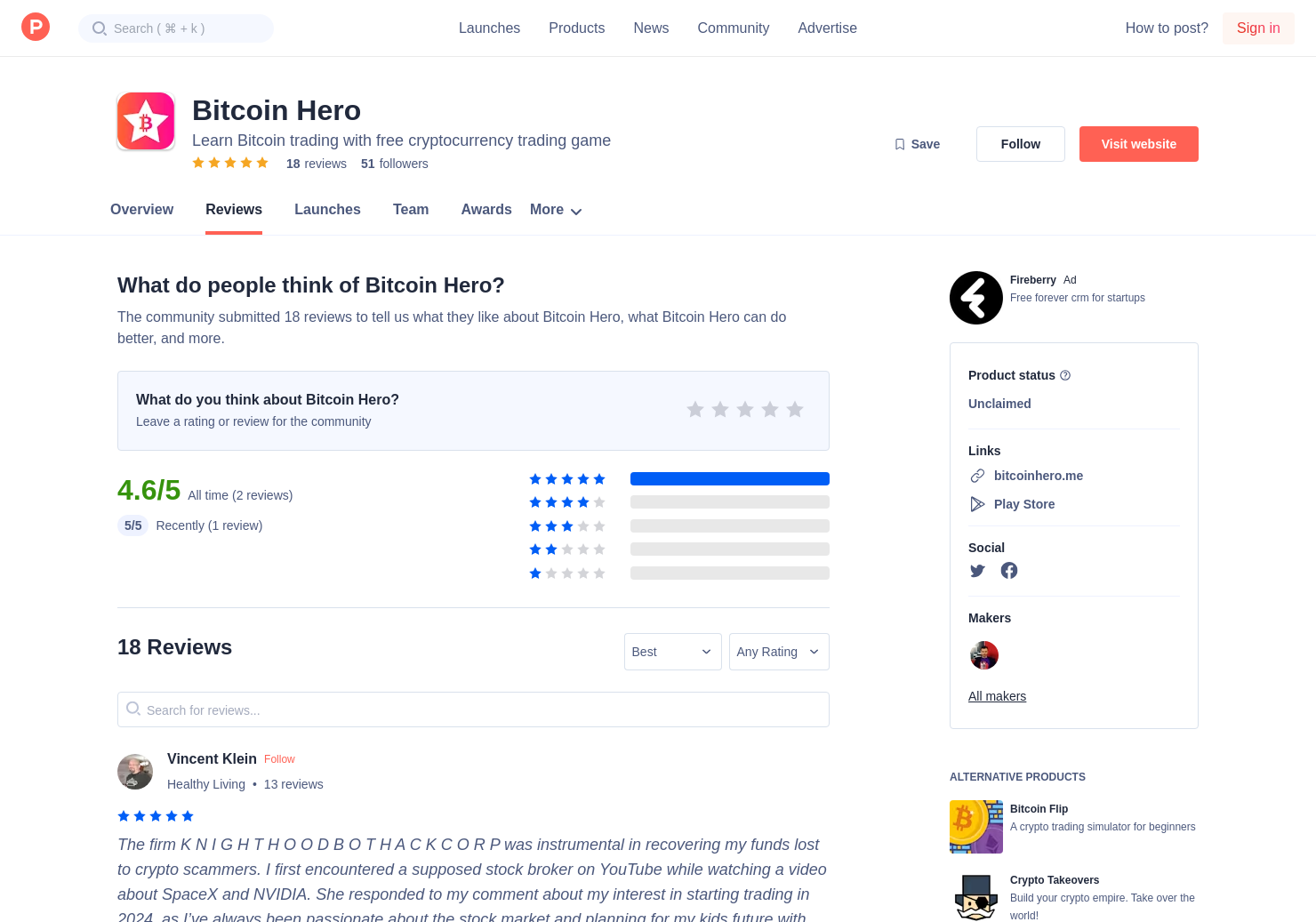 16 Bitcoin Hero Reviews - Pros, Cons and Rating | Product Hunt