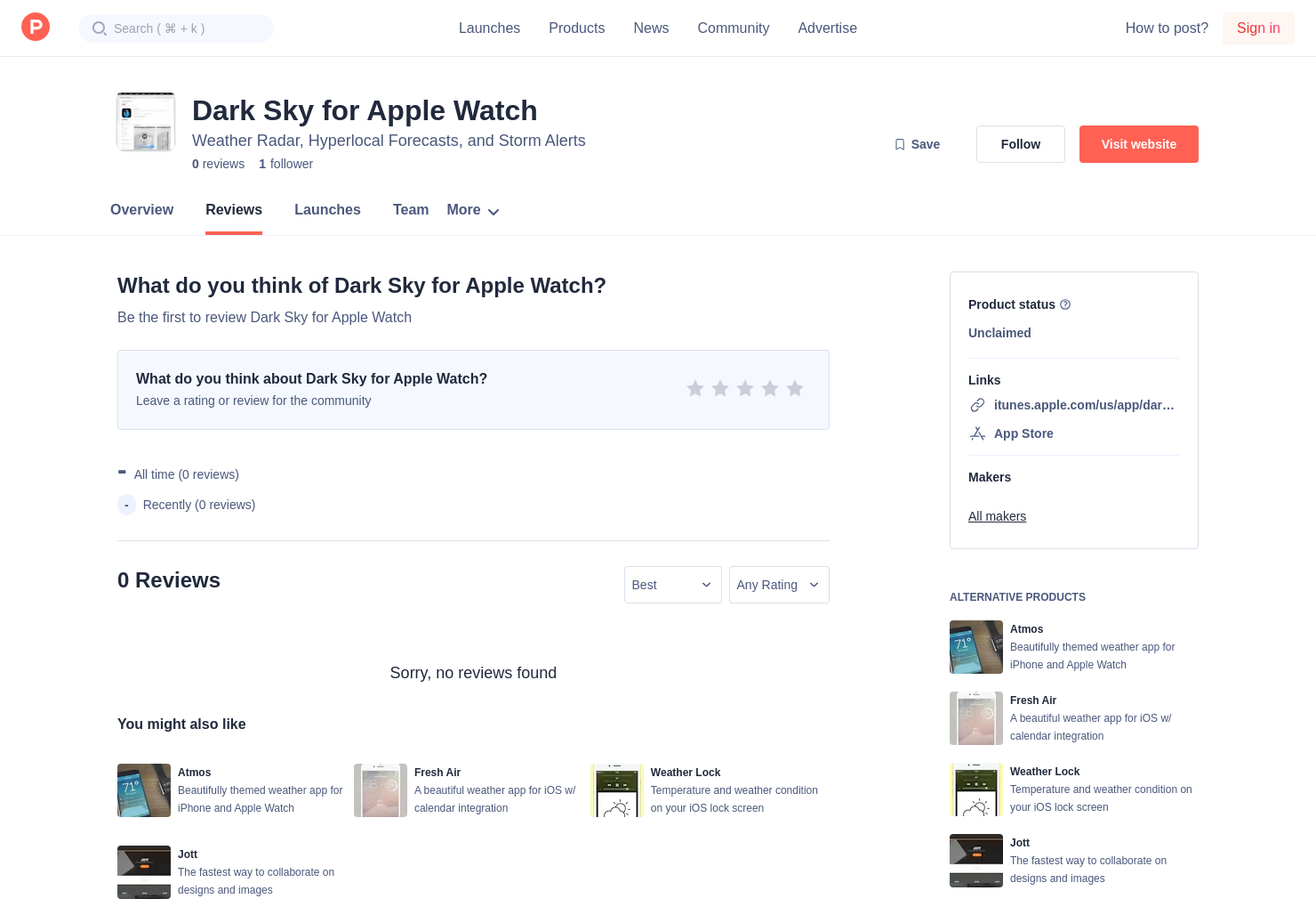 Dark Sky For Apple Watch Reviews Pros Cons And Rating Product Hunt