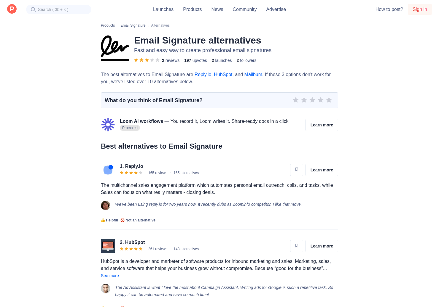 17 Alternatives To Email Signature Product Hunt