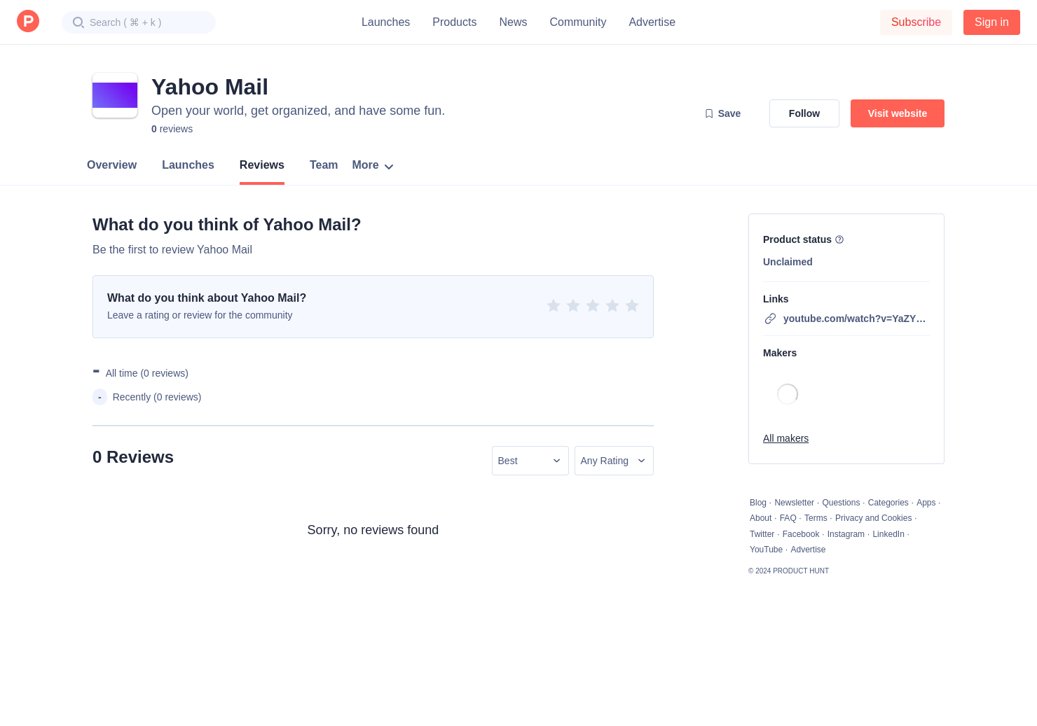 Yahoo Mail Reviews Pros Cons And Rating Product Hunt