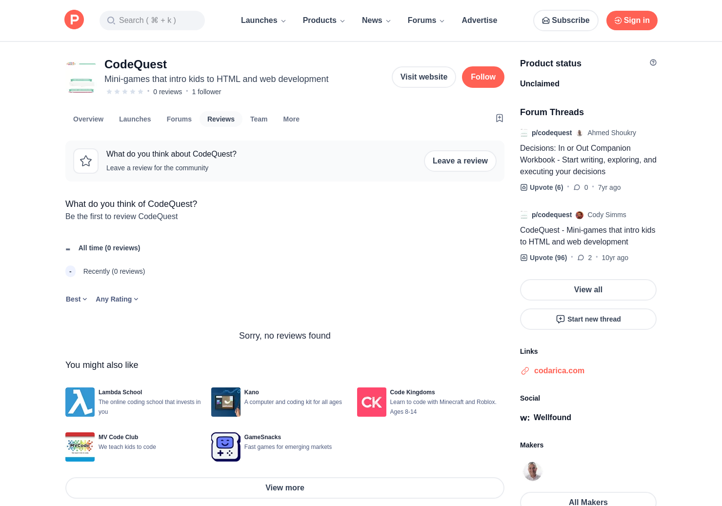 Codequest Reviews Pros Cons And Rating Product Hunt - 