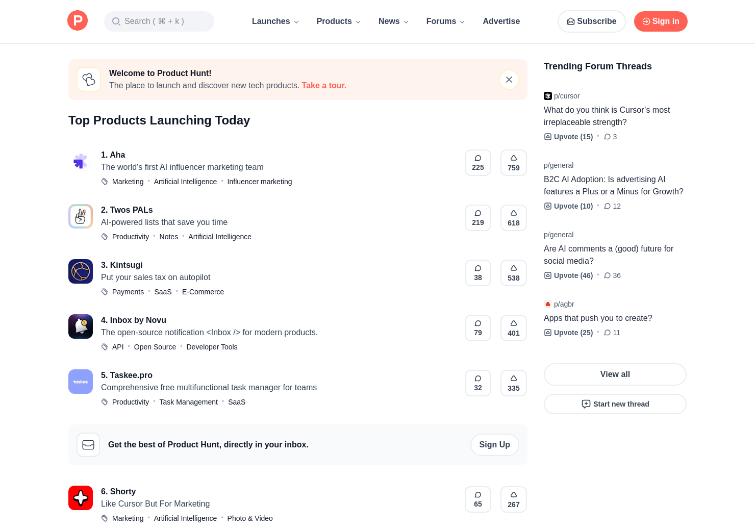 Product Hunt The Best New Products In Tech