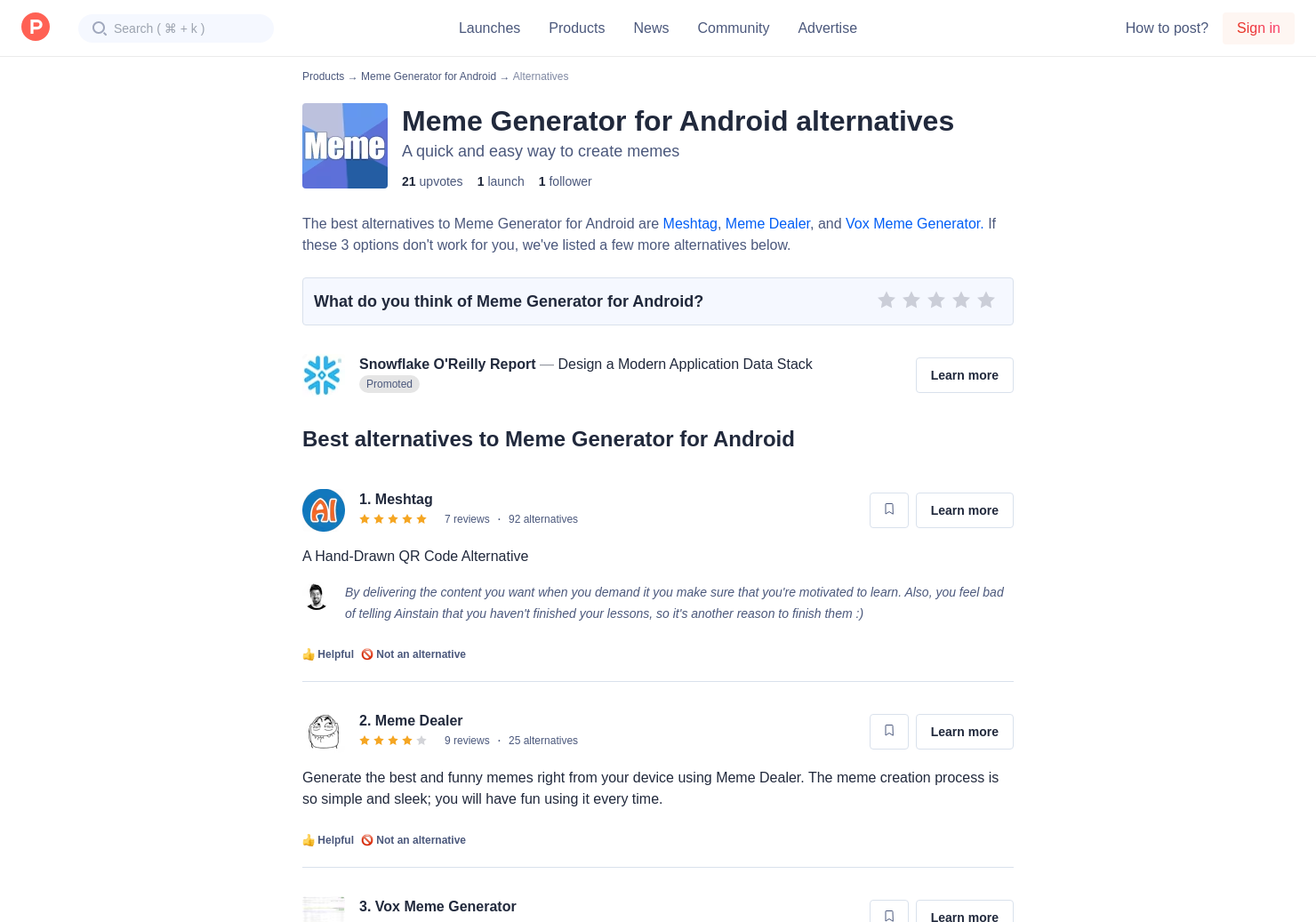 4 Alternatives To Meme Generator For Android For Android Product Hunt
