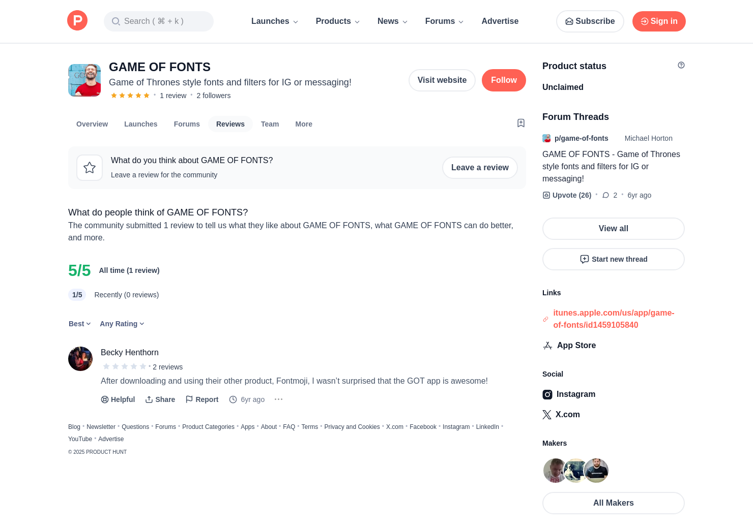 1 Game Of Fonts Reviews Pros Cons And Rating Product Hunt