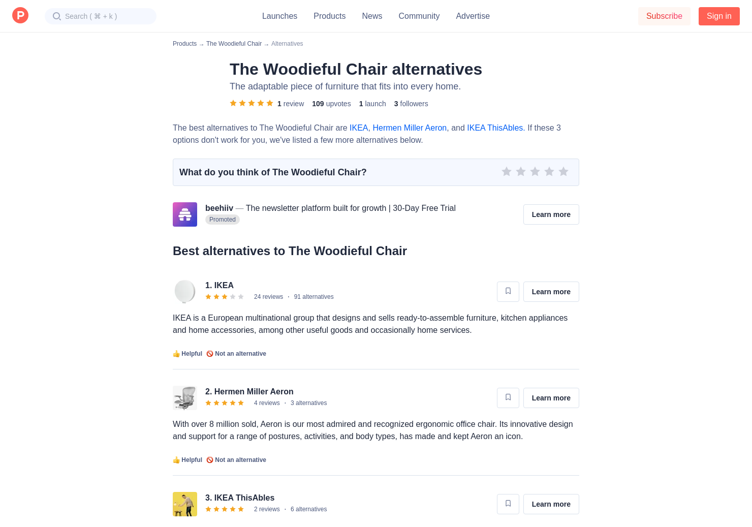9 Alternatives To The Woodieful Chair Product Hunt