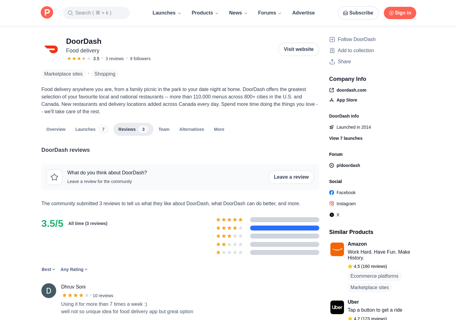 1 Dashpass By Doordash Reviews Pros Cons And Rating Product Hunt