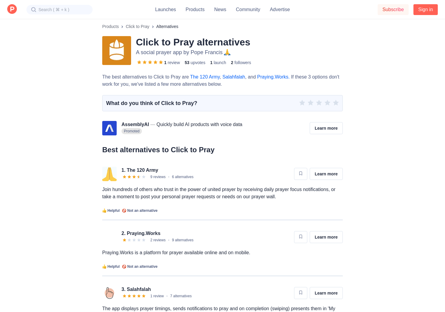 5 Alternatives To Click To Pray Product Hunt