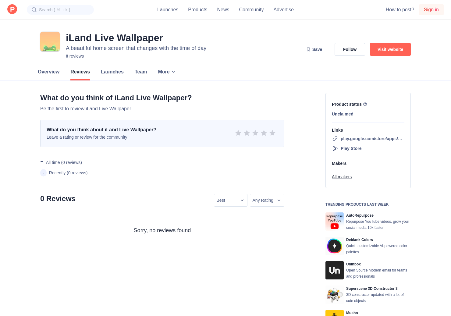 iLand Live Wallpaper Reviews - Pros