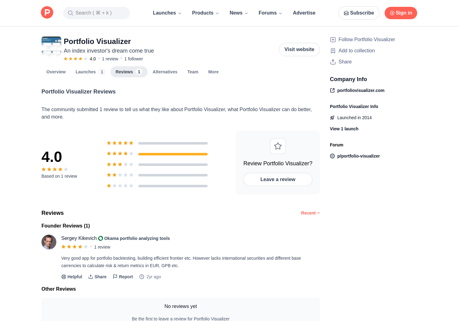 Portfolio Visualizer Reviews Pros, Cons and Rating Product Hunt