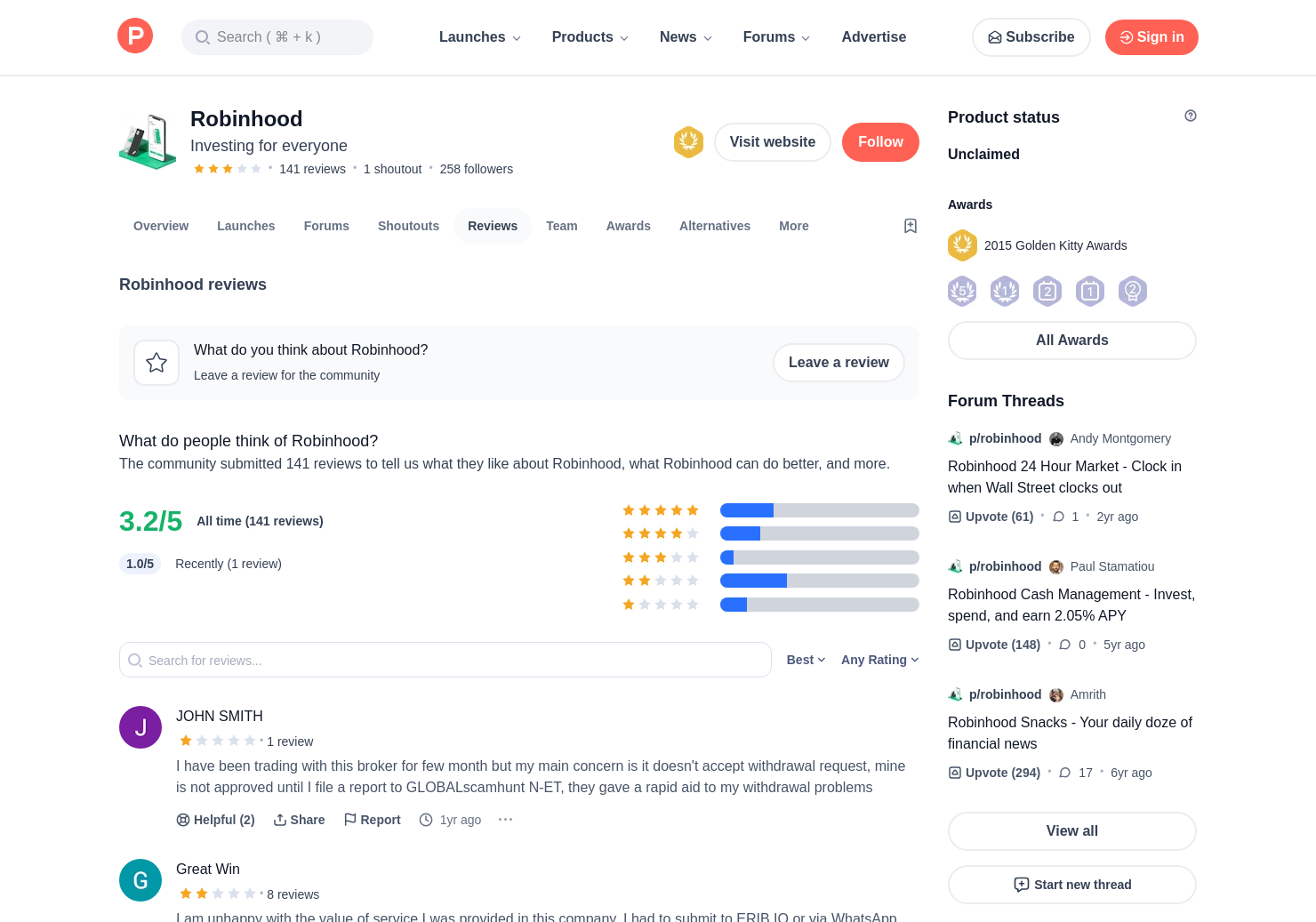 56 Robinhood Crypto Reviews Pros Cons And Rating Product Hunt - 