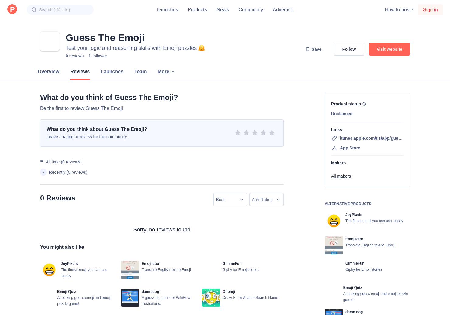 Guess The Emoji Reviews Pros Cons And Rating Product Hunt