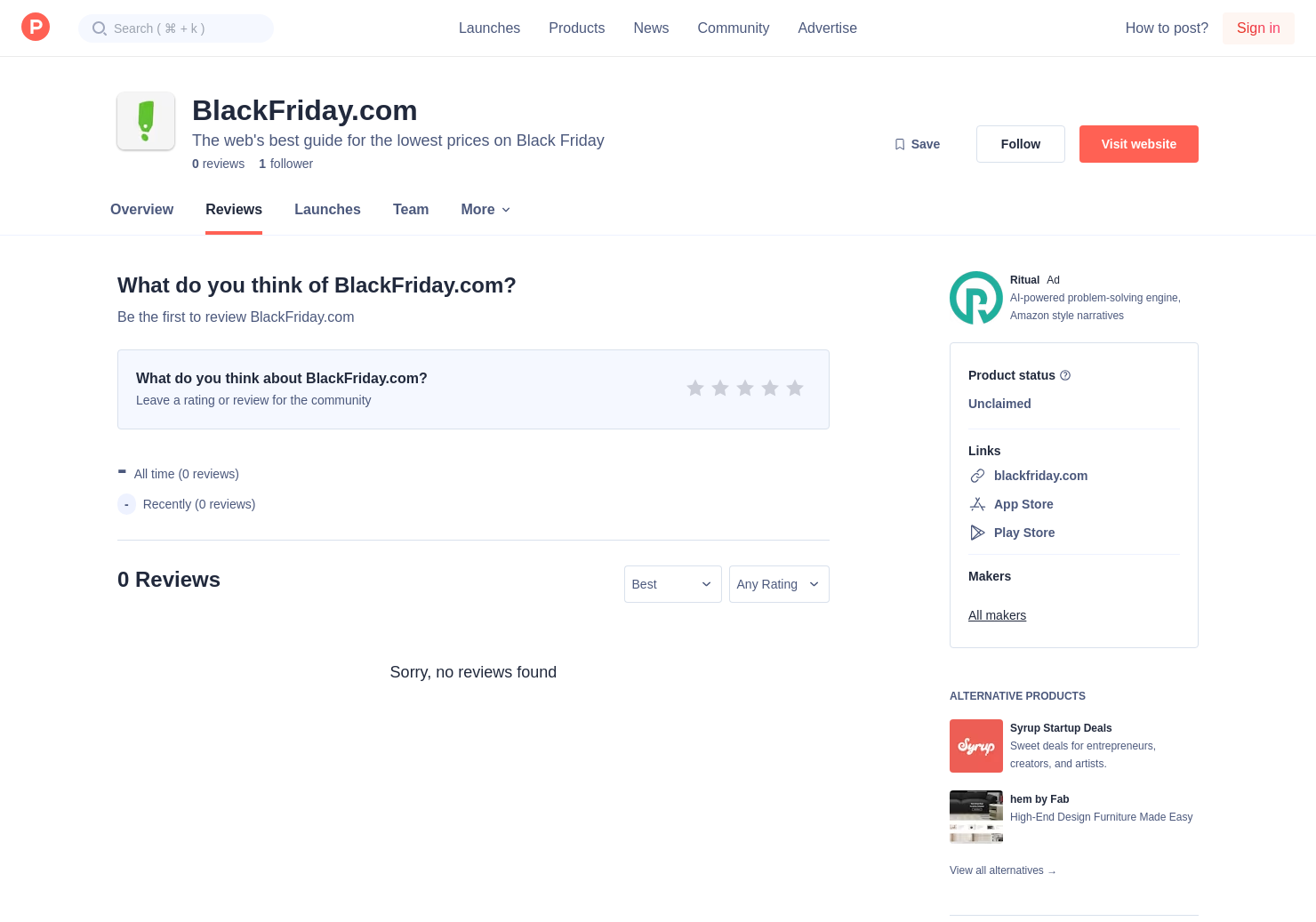 Blackfriday Com Reviews Pros Cons And Rating Product Hunt