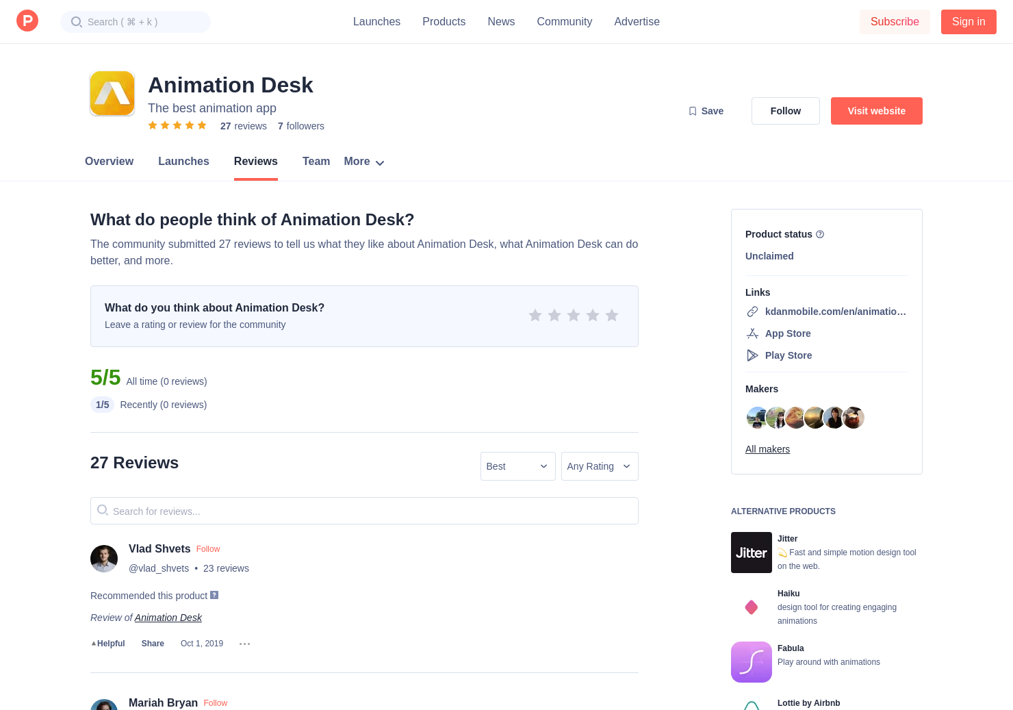 34 Animation Desk Reviews Pros Cons And Rating Product Hunt