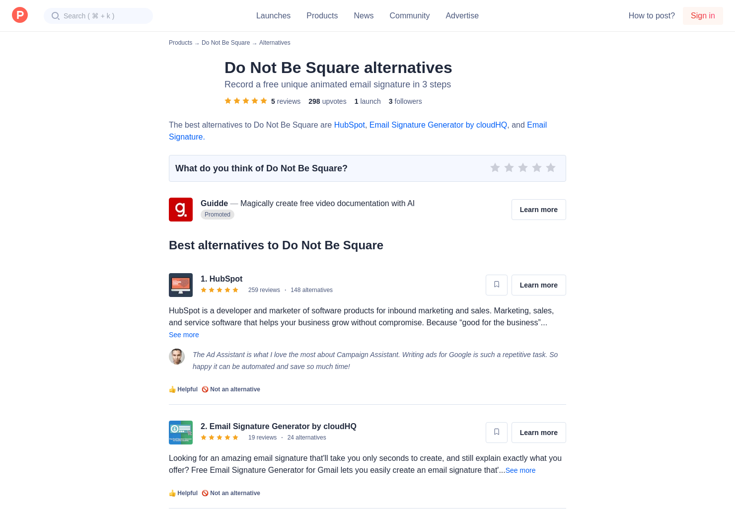 3 Alternatives To Do Not Be Square Product Hunt
