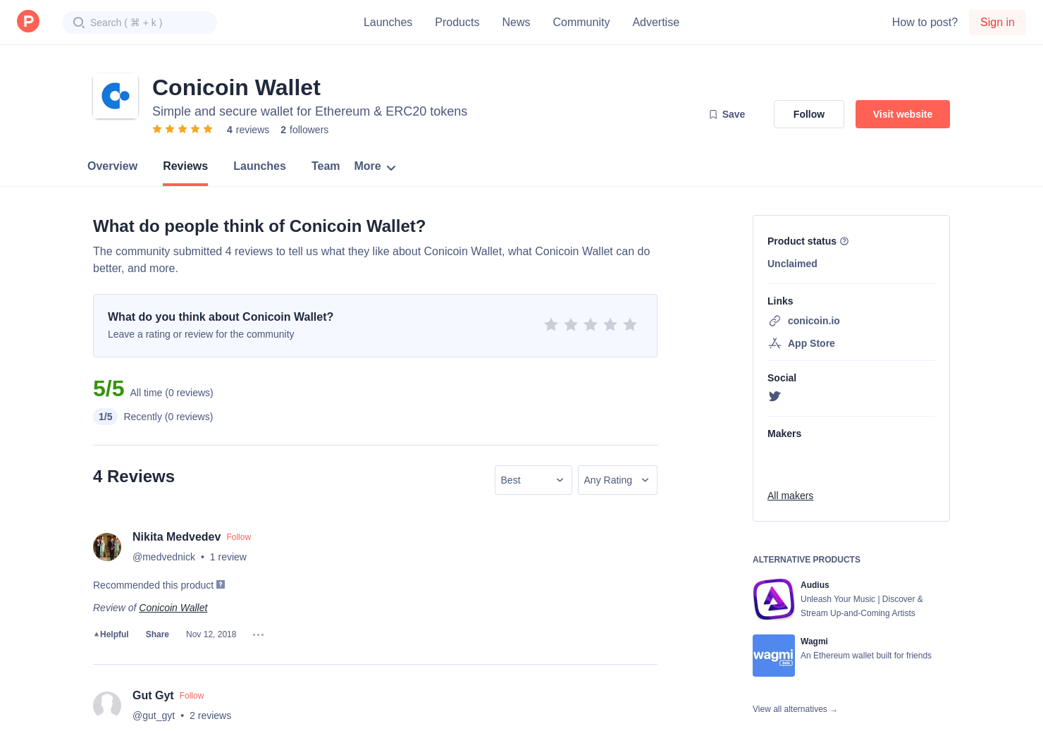 4 Conicoin Wallet Reviews Pros Cons And Rating Product Hunt - 