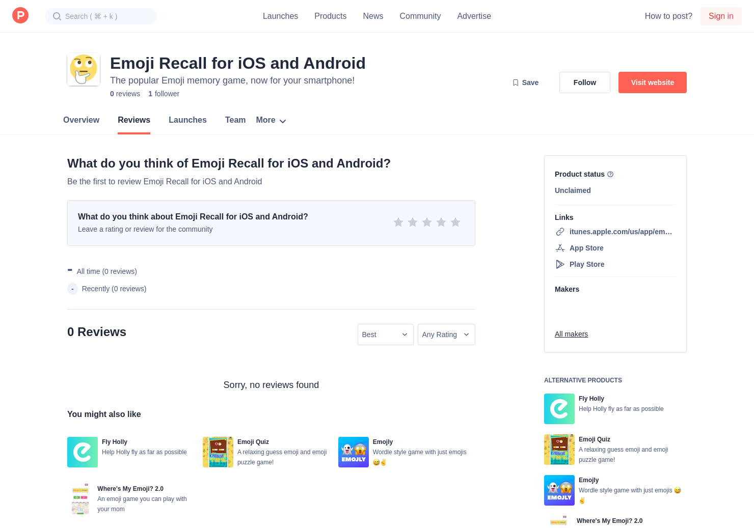 Emoji Recall For Ios And Android Reviews Pros Cons And Rating Product Hunt