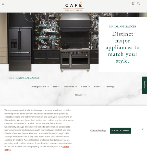 Café Cooking Appliances, Refrigerators, and Dishwashers