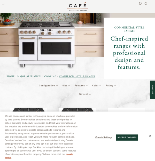 Commercial-Style Ranges, Professional-Inspired Cooking | Café