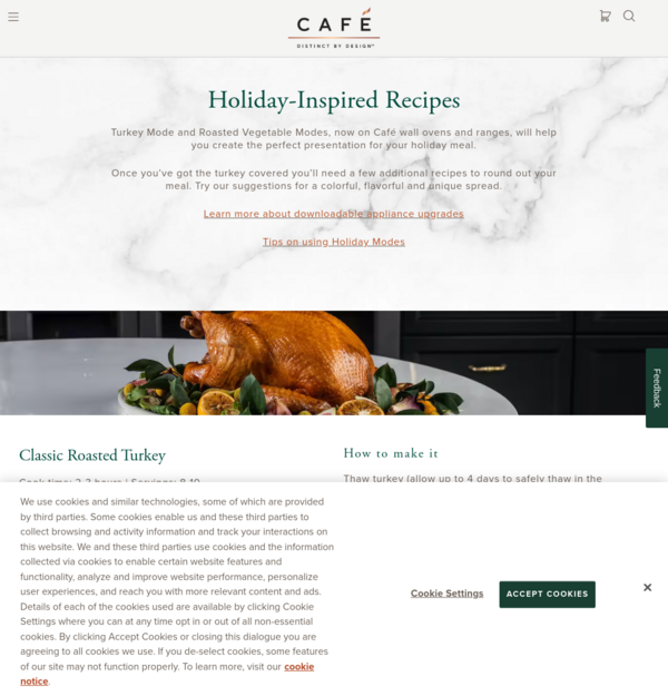 Thanksgiving Recipes for your Range & Wall Oven | Café Appliances
