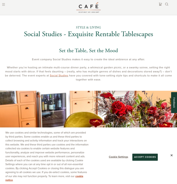 Entertaining with Rentable Tablescapes | Café Lifestyle