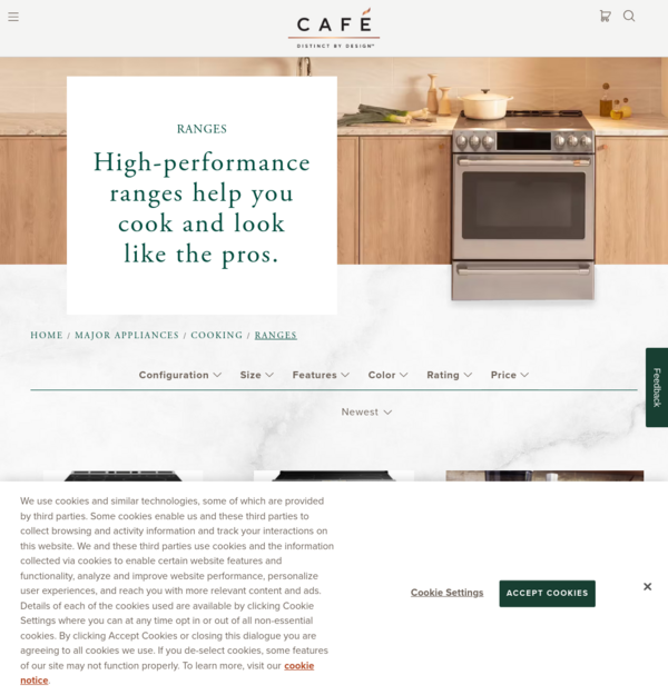 Ranges, Customizable Kitchen Cooking Appliances | Café