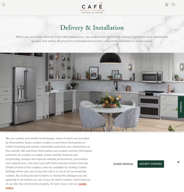 Delivery Installation Guidelines for Café Appliances Orders
