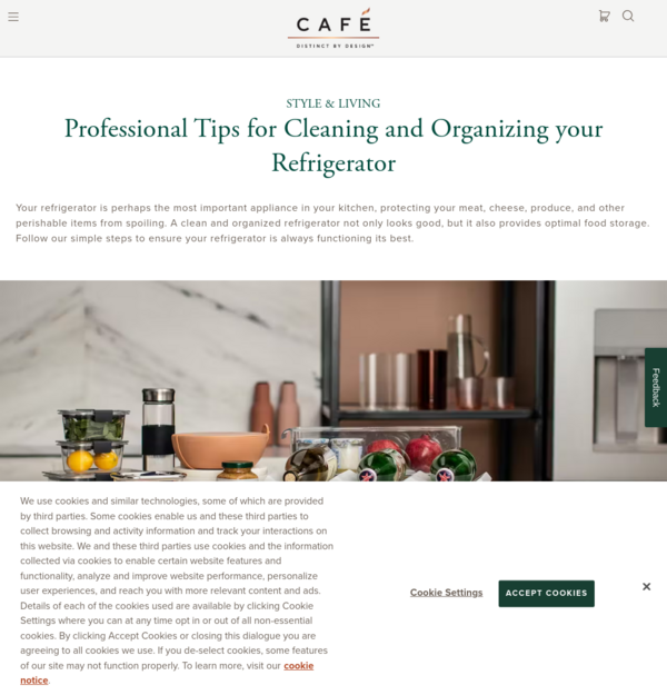 Tips to Clean & Organize your Refrigerator | Café Use & Care