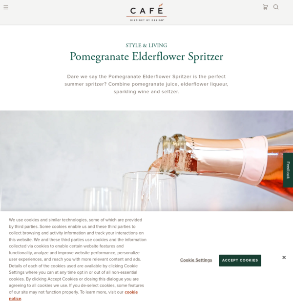 Pomegranate Elderflower Spritzer Recipe | Cafe Appliances