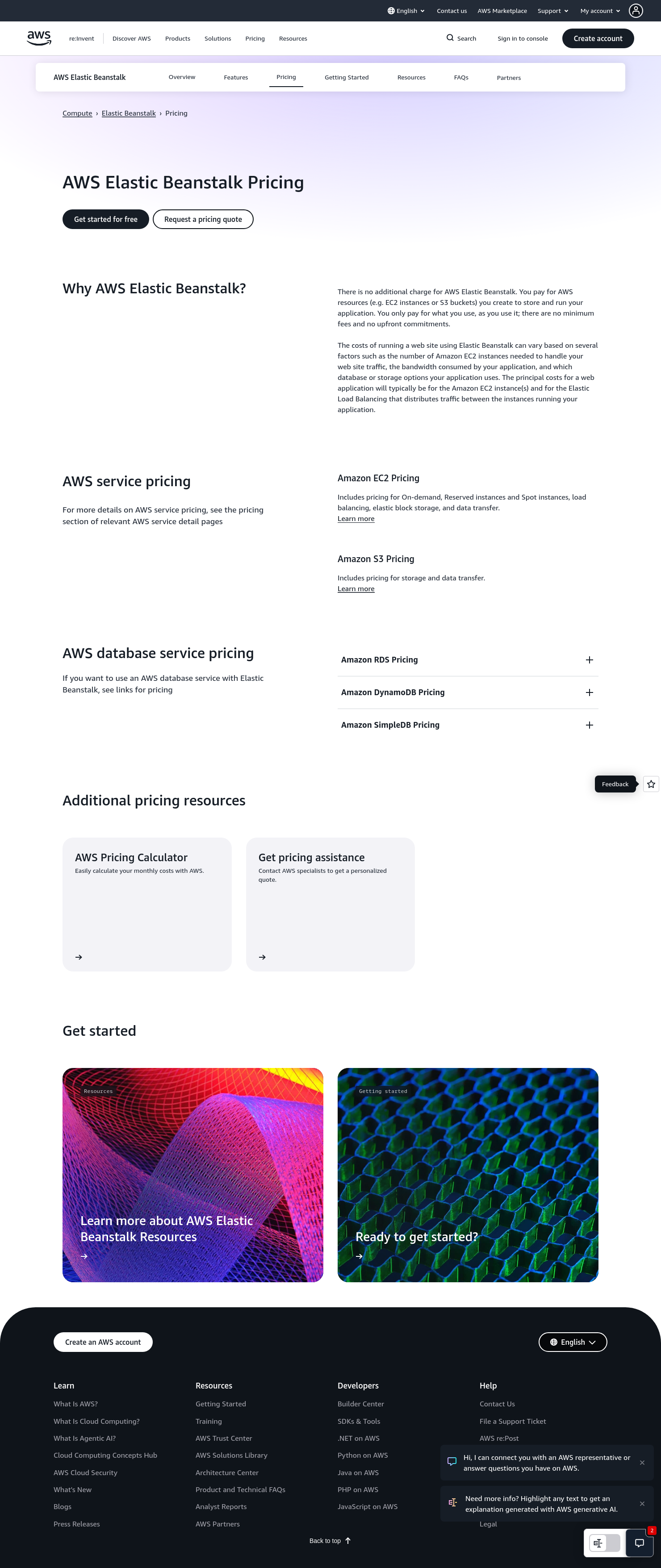 AWS Elastic Beanstalk vs Azure sites What are the differences?
