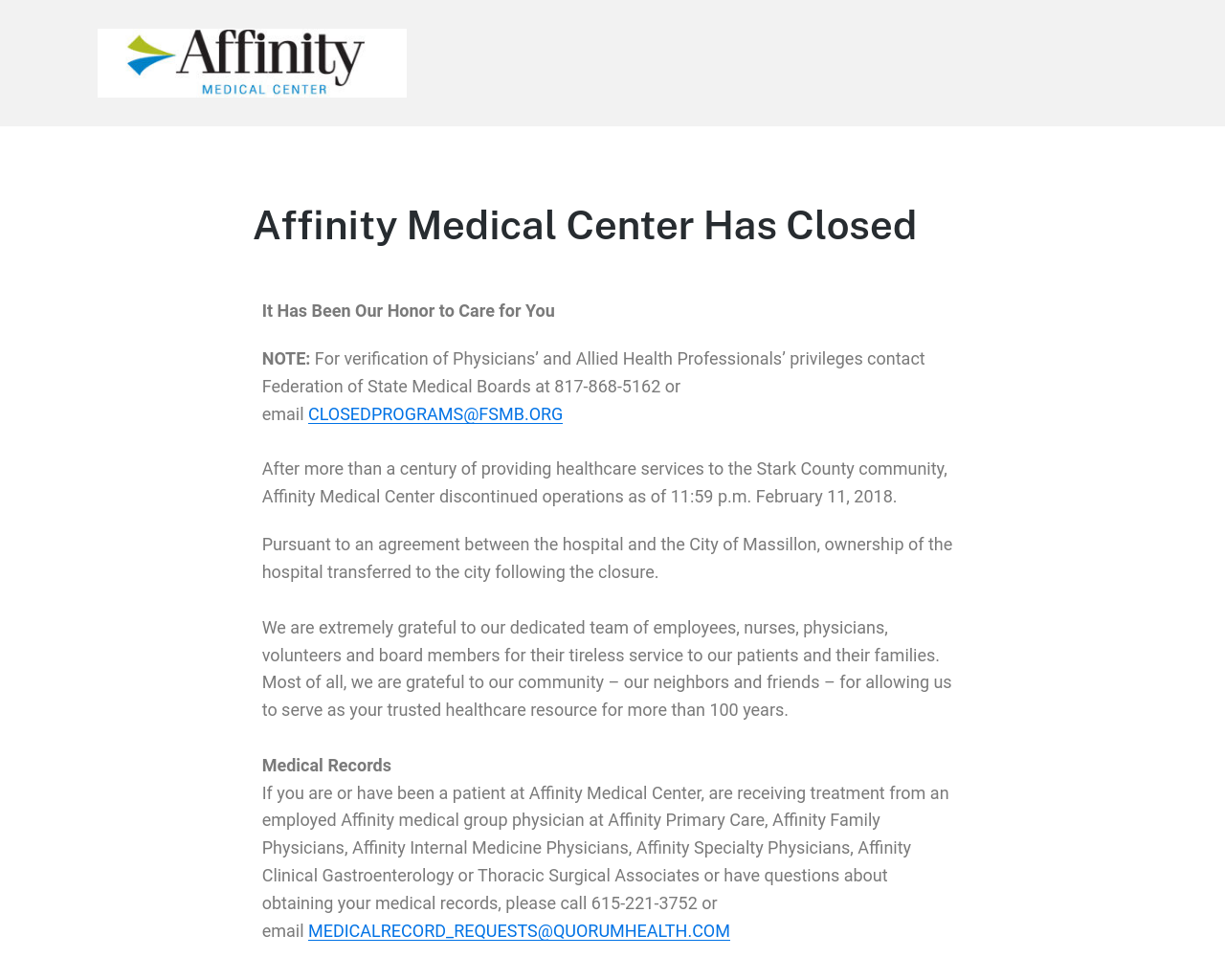affinitymedicalcenter.com