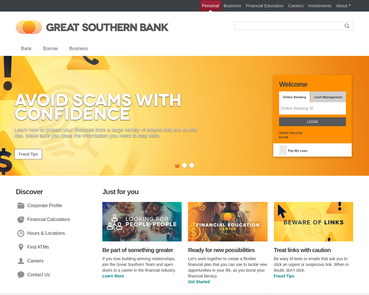 greatsouthernbank.com