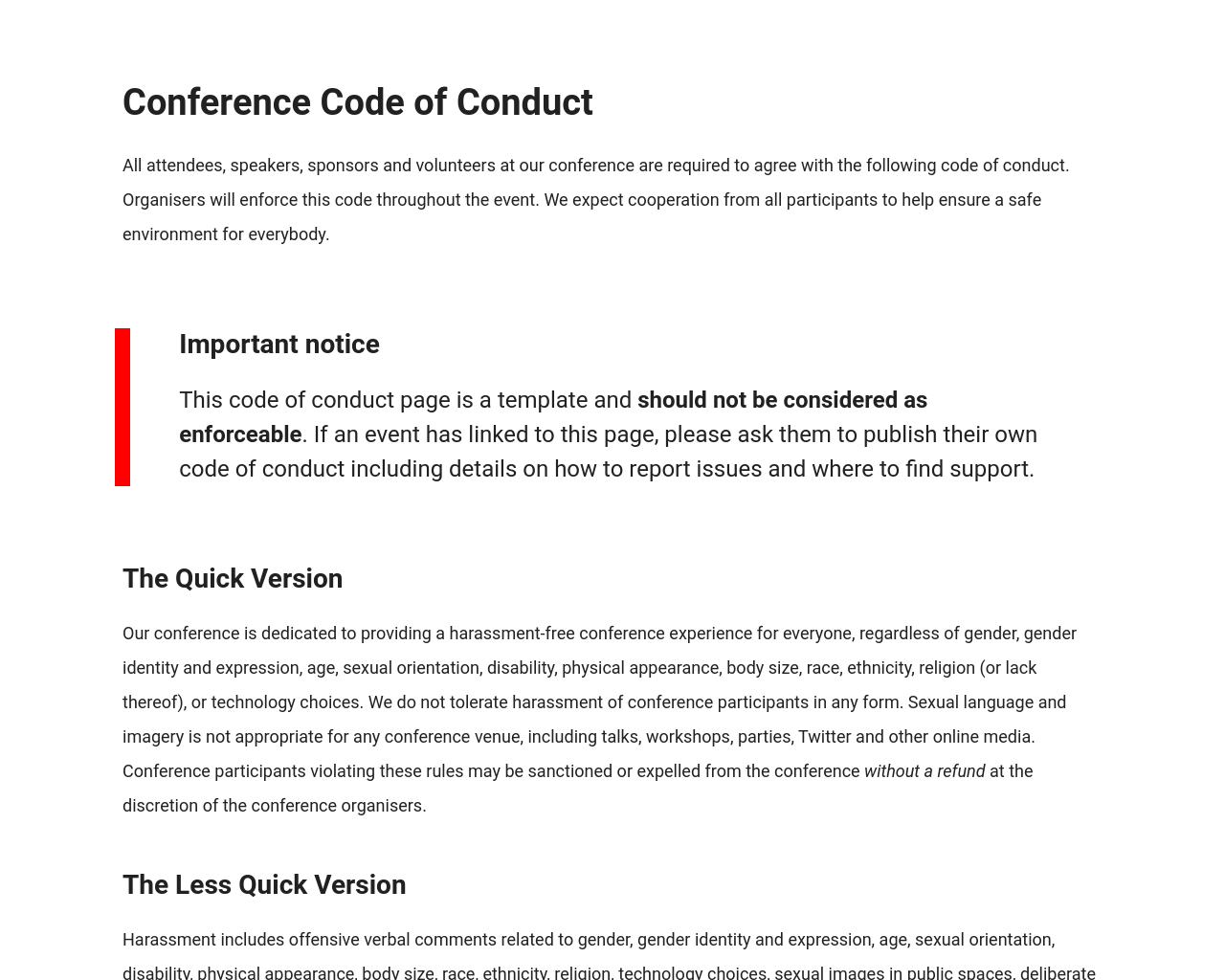confcodeofconduct.com