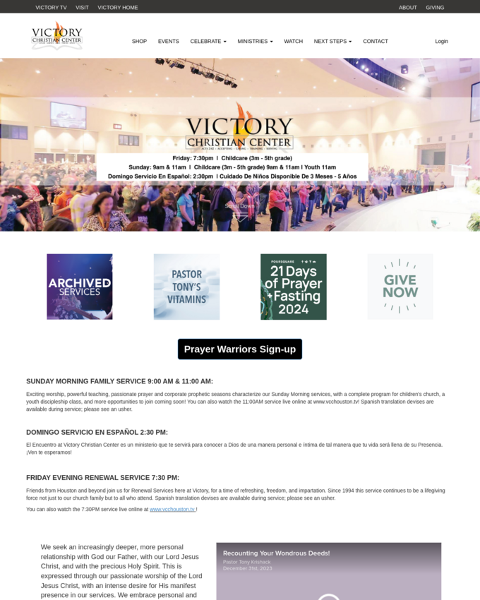 Victory Christian Center - vcchouston.org